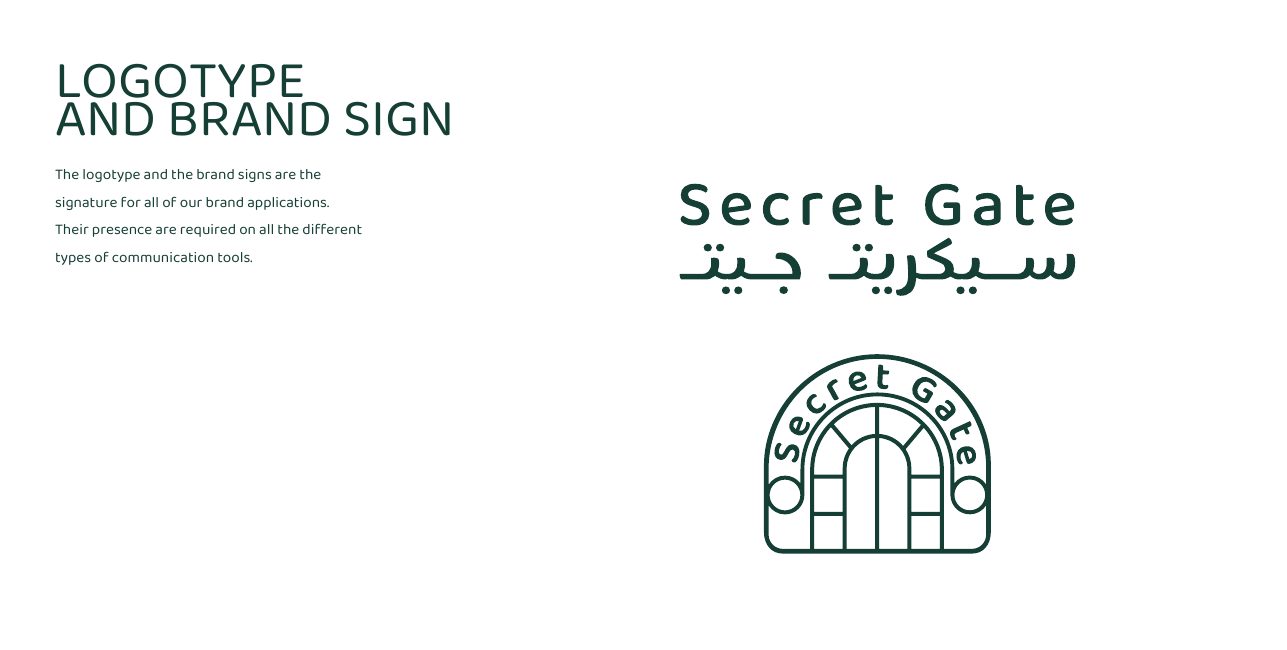 Secret Gate — Logotype & Brand Sign