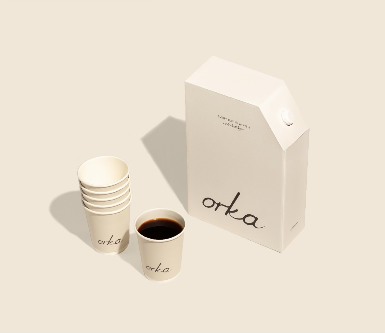 Orka — Coffee Carton & Cup Set